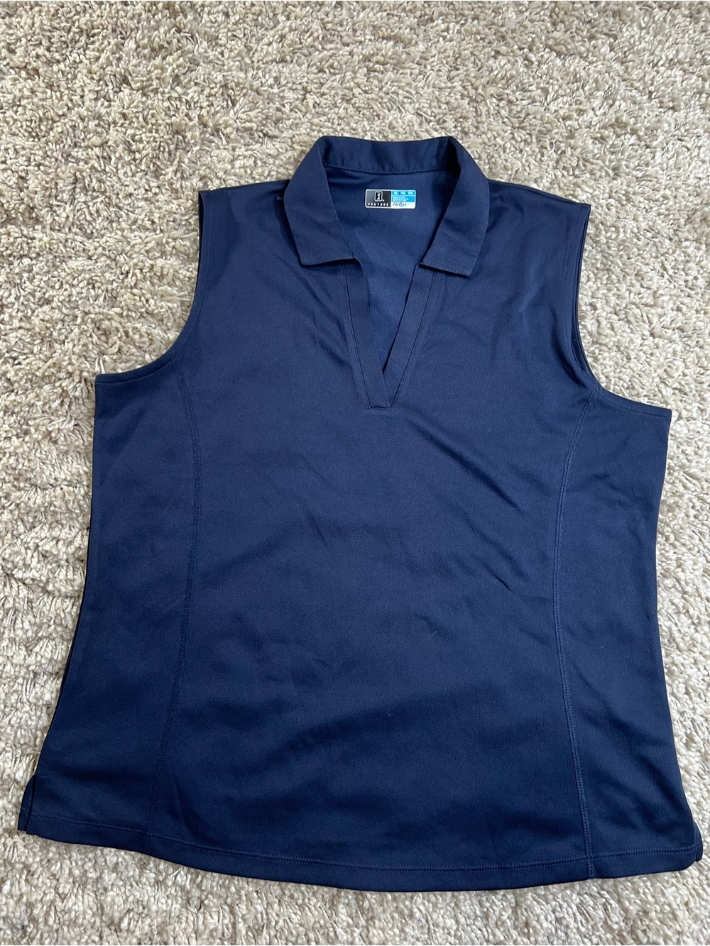 PGA Tour Navy Sleeveless Polo Tank Top